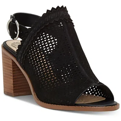 Vince Camuto Tricinda Womens Leather Block Heel Heel Sandals In Black