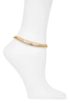 Vince Camuto Trio Anklet In Gold