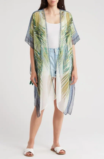 Vince Camuto Tropical Palm Leaf Duster In Multi