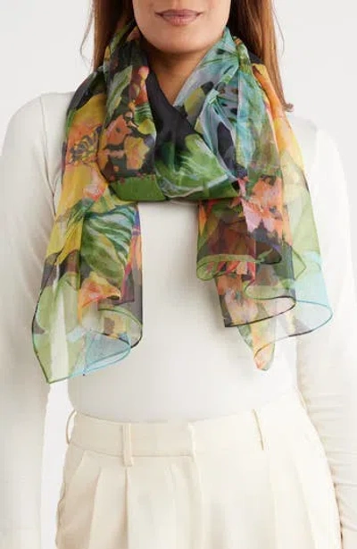 Vince Camuto Tropical Print Chiffon Scarf