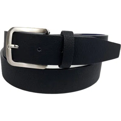 Vince Camuto Tumbled Leather Belt In Black