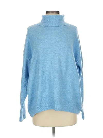 Pre-owned Vince Camuto Turtleneck Sweater In Blue