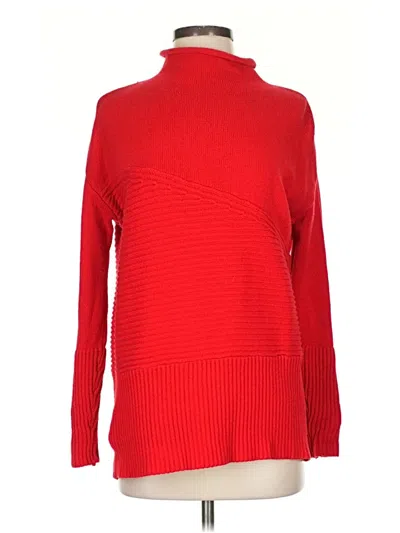 Pre-owned Vince Camuto Turtleneck Sweater In Red