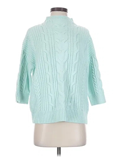 Pre-owned Vince Camuto Turtleneck Sweater In Teal
