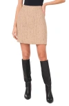 Vince Camuto Tweed A-line Miniskirt In Nude
