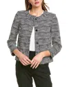 Vince Camuto Tweed Cropped Jacket In Gray