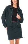 Vince Camuto Tweed Jacket In Green