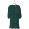 Vince Camuto Twist Front Long Sleeve Midi Dress In Hunter
