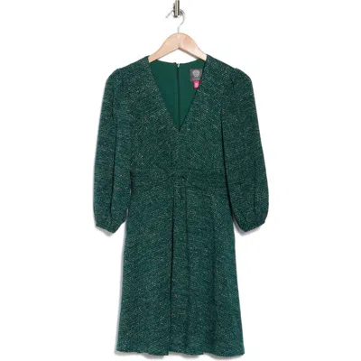 Vince Camuto Twist Front Long Sleeve Midi Dress In Hunter