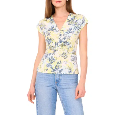 Vince Camuto Twist Knit Top In Blue