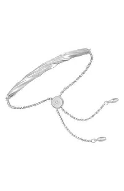 Vince Camuto Twisted Bar Slider Bracelet In Silver