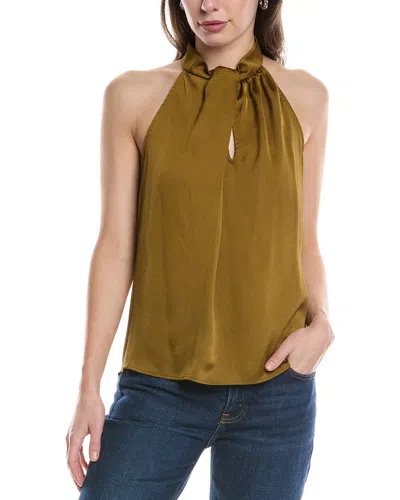 Vince Camuto Twisted Collar Blouse In Green