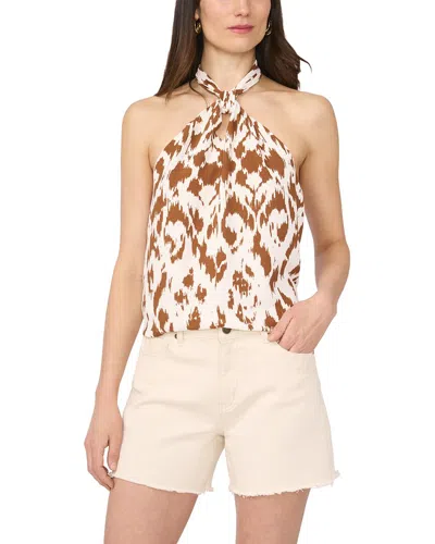 Vince Camuto Twisted Front Halter Top In Brown
