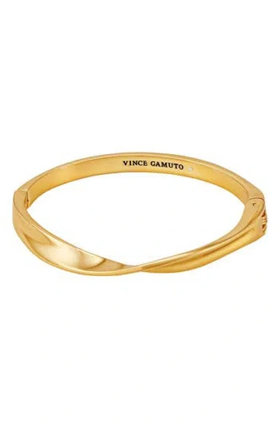 Vince Camuto Twisted Hinged Bangle Bracelet In Gold