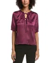 Vince Camuto Two Ties Blouse In Purple