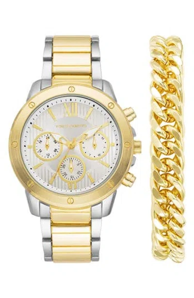 Vince Camuto Two-tone Bracelet Watch & Bracelet Set