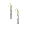 Vince Camuto Two Tone Crystal Stone Paper Clip Drop Earrings In Gold