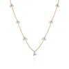 Vince Camuto Two Tone Gilded Leaf Long Necklace In Gold