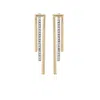 Vince Camuto Two-tone Glass Stone Drop Dangle Earrings In Gold