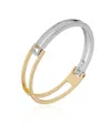 VINCE CAMUTO TWO TONE GLASS STONE CUFF BRACELET