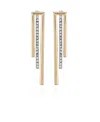 Vince Camuto Two-tone Glass Stone Drop Dangle Earrings In Gold