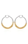Vince Camuto Two-tone Hoop Earrings In Gold