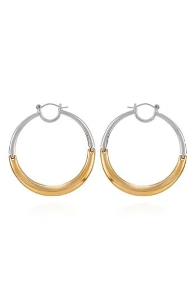 Vince Camuto Two-tone Hoop Earrings In Gold