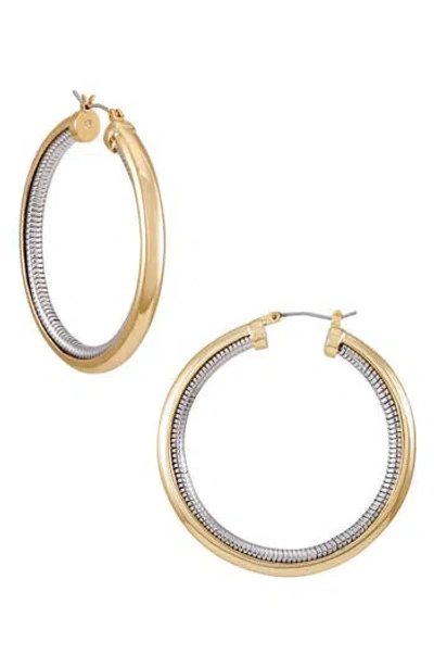 Vince Camuto Two-tone Hoop Earrings In Two Tone