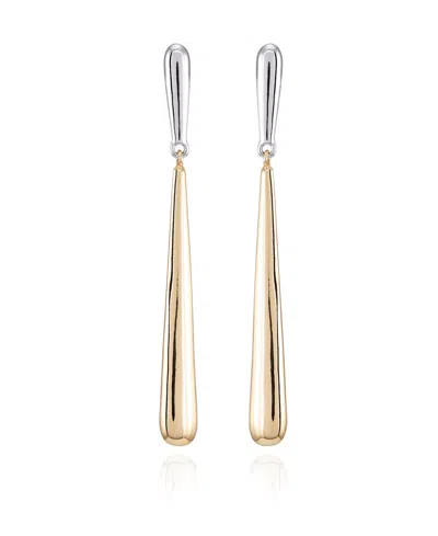 Vince Camuto Two-tone Linear Drop Dangle Earrings In Gold