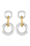 Vince Camuto Two-tone Link Drop Earrings In Multi