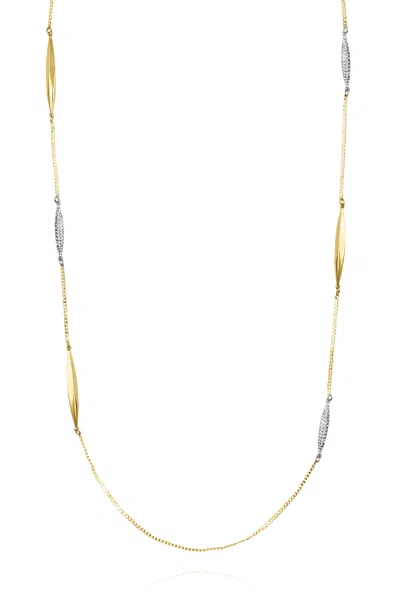 Vince Camuto Two Tone Long Chain Necklace In Gold