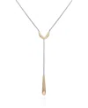 VINCE CAMUTO TWO-TONE LONG Y NECKLACE, 24" + 2" EXTENSION