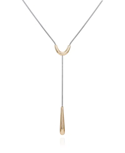 Vince Camuto Two-tone Long Y Necklace, 24" + 2" Extension In Gold