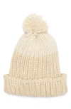 Vince Camuto Two-tone Pompom Beanie In Gold