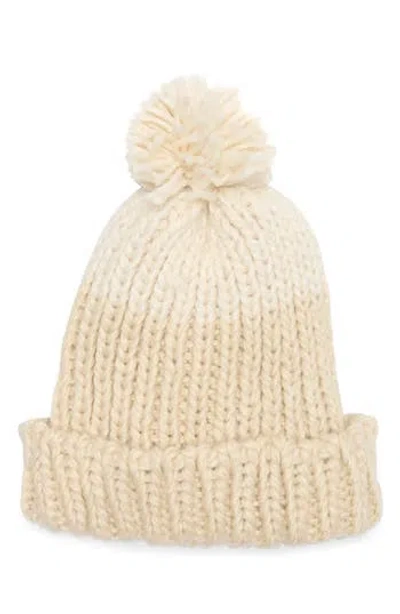 Vince Camuto Two-tone Pompom Beanie In Gold