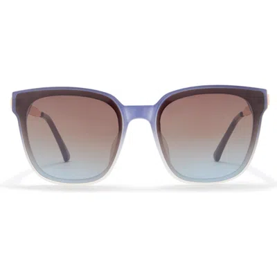 Vince Camuto Two-tone Square Sunglasses In Blue/ivory