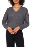 Vince Camuto Two Tone Sweater In Gray