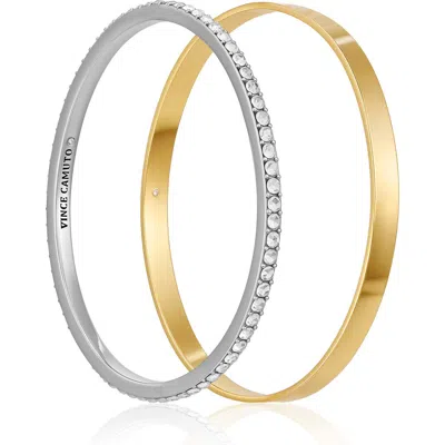 Vince Camuto Two-toned Bangle Set In Multi