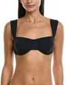 Vince Camuto Underwire Bra Bikini Top In Black