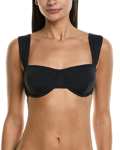 Vince Camuto Underwire Bra Bikini Top In Black