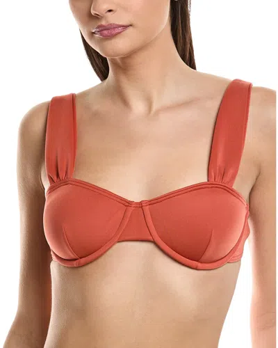 Vince Camuto Underwire Bra Top In Orange