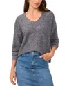 Vince Camuto Sequin Detail V-neck Sweater In Ash Grey