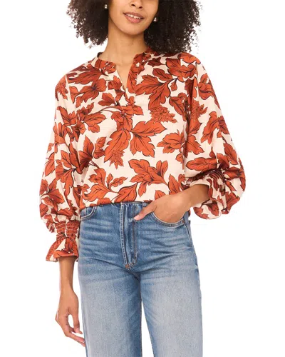 Vince Camuto V-neck Blouse In Orange