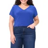 Vince Camuto V-neck Dolman Sleeve Top In Deep Blue