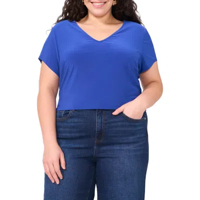 Vince Camuto V-neck Dolman Sleeve Top In Deep Blue