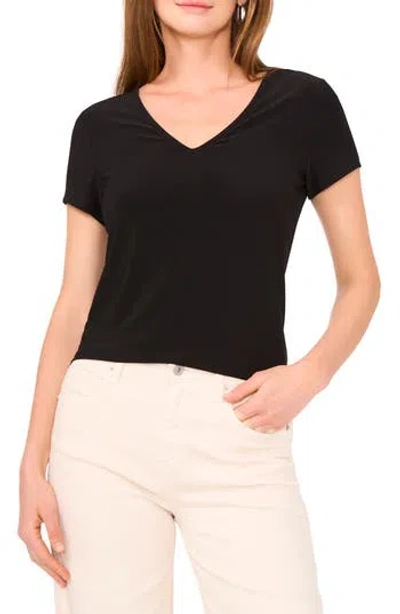Vince Camuto V-neck Dolman Sleeve Top In Rich Black