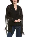 Vince Camuto V-neck Flowy Blouse In Black