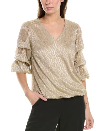 VINCE CAMUTO V-NECK LANTERN SLEEVE TOP