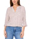 Vince Camuto V Neck Pleated Front Blouse