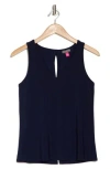 Vince Camuto V-neck Split Back Tank In Jbs Navy-407